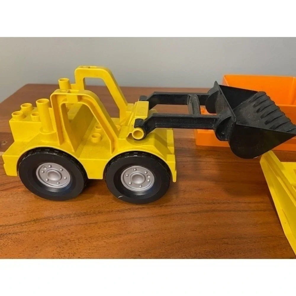 LEGO Duplo Construction Vehicle Set Front Loader Truck and Dump Bed Parts Lot